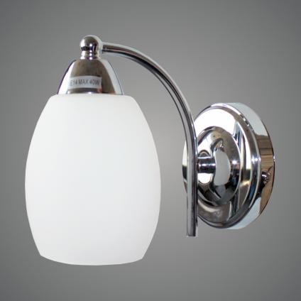 Бра GR7027/1C CR+WT хром/белый 1х40W Е14 h155, GJRS18